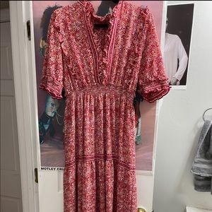 Red Floral Maxi Dress